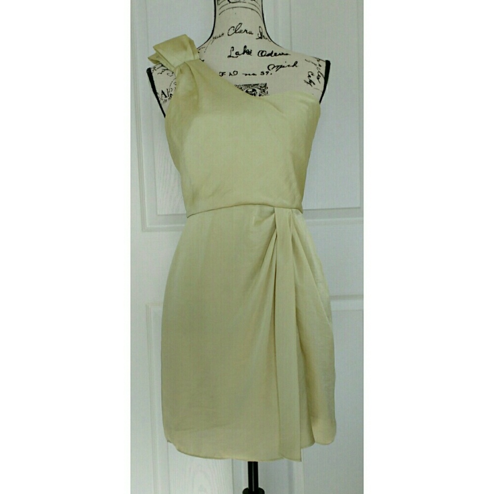 BCBGeneration Lime one-shoulder mini dress, size 4